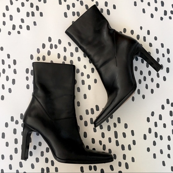 Charles David Shoes - Charles David Black Leather Boots Booties Sz 36